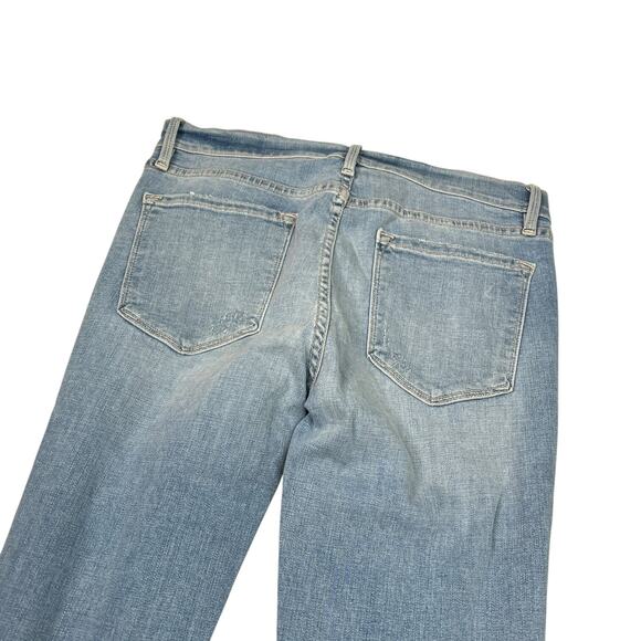 FRAME Le Skinny de Jeanne High Rise Stretch Jeans Distressed Light Wash 28 - Picture 6 of 8